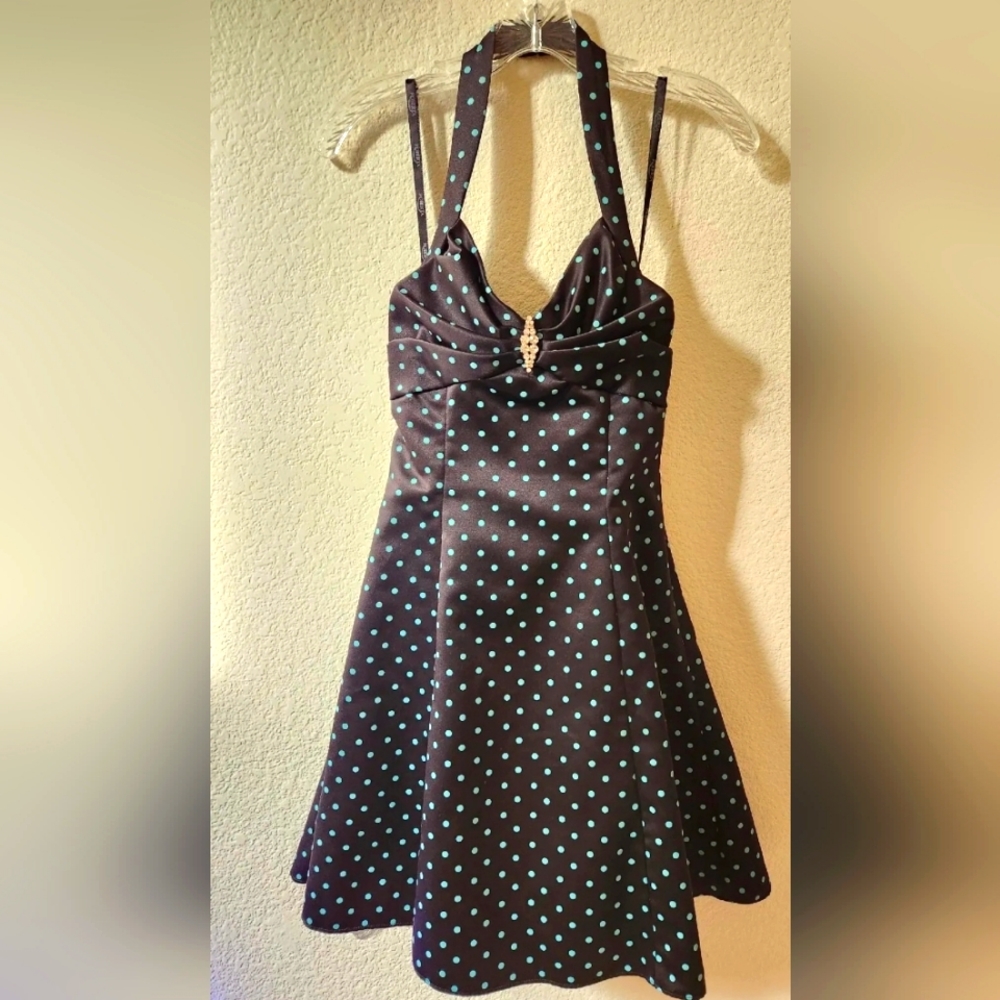 Roberta Pinup Formal Cocktail halter Dress sz 3/4